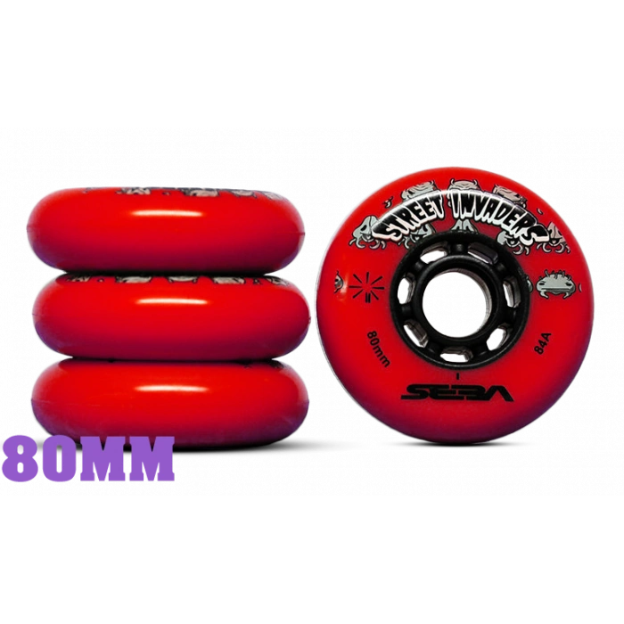 SEBA STREET INVADER WHEEL RED 80mm (x4)